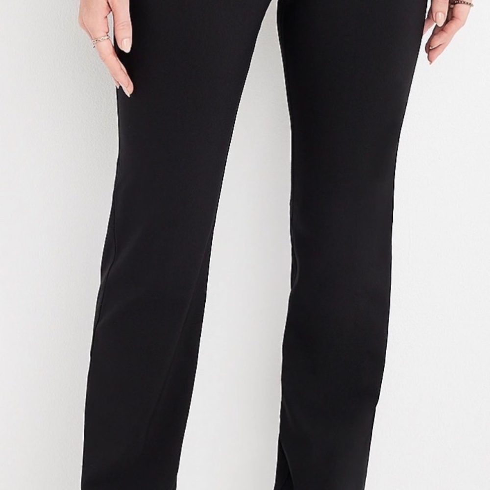 Black Bengaline Mid Rise Bootcut Pant Size large reg